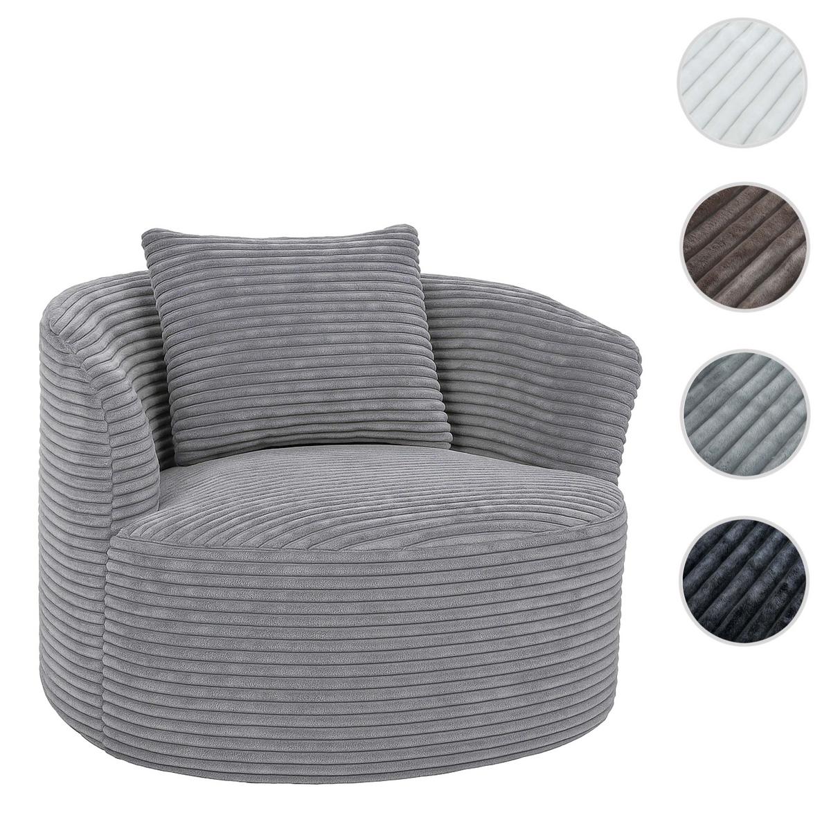 SESSEL Grau - Grau, Textil (100/66/86cm) - MCW