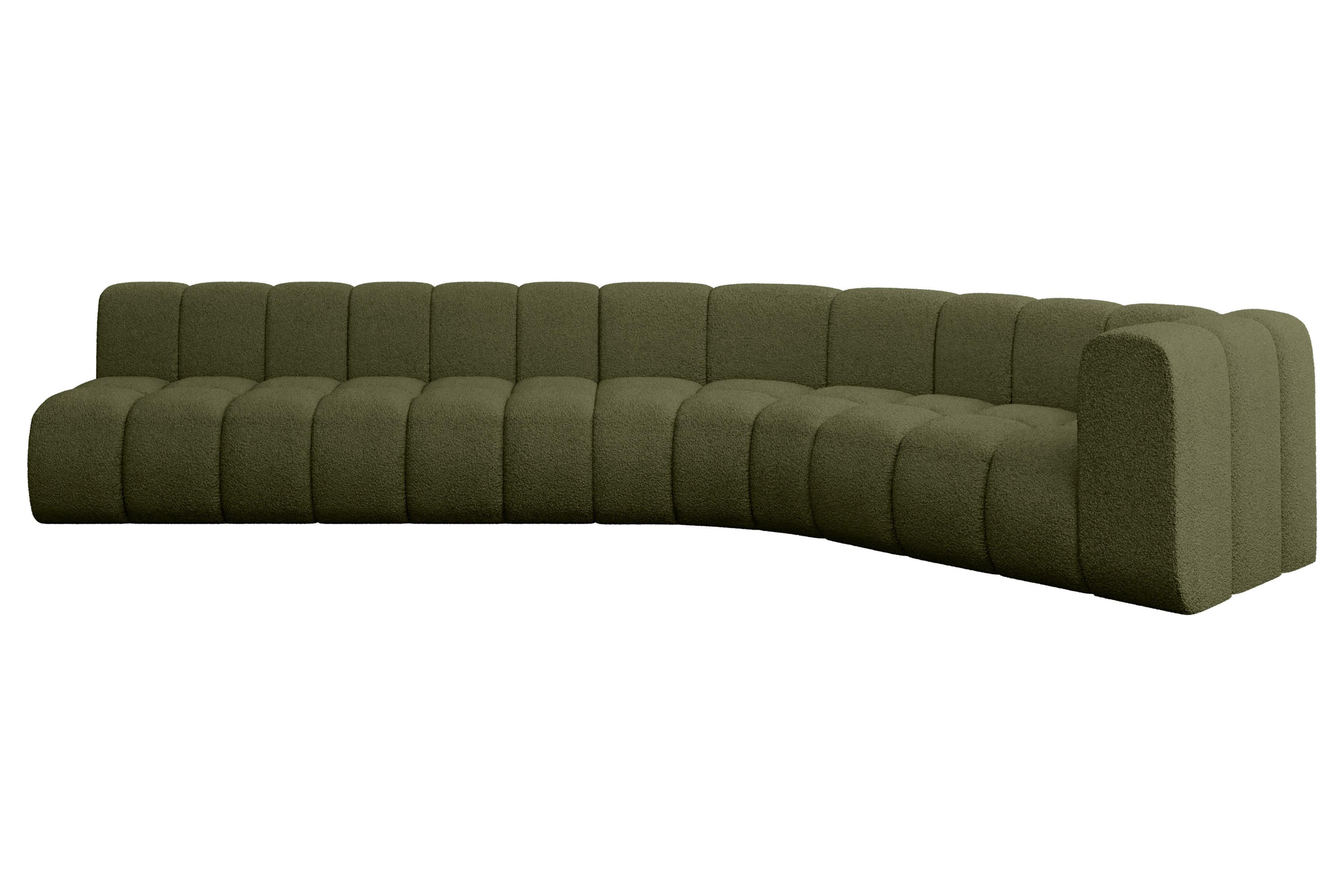 ECKSOFA modulares Sofa Karex-L2 - 399x194x70 cm Grün - Grün, Holzwerkstoff/Textil (399/194cm) - ALTDECOR
