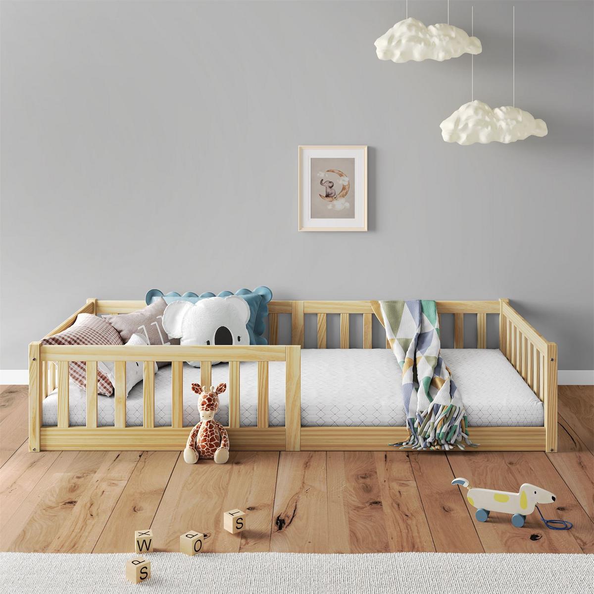 BODENBETT GUSTAVO 90x190 cm natur - Naturfarben, Holz (90/190cm) - IDIMEX