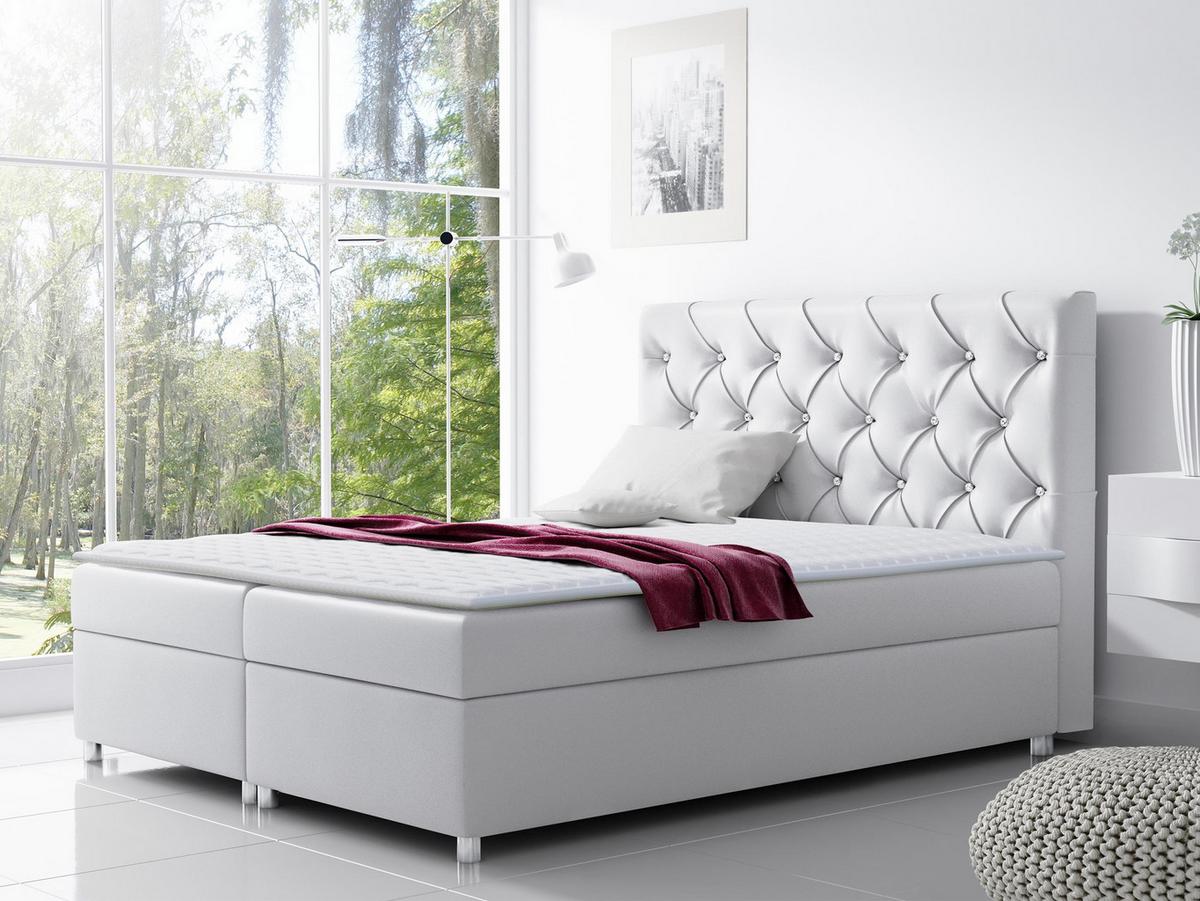 BOXBETT Roma - H3 - Weiß, Holz (180/200cm) - MIRJAN24