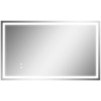 BADSPIEGEL Glas Metall Silber - Transparent, Metall (60/3/100cm) - HOMCOM
