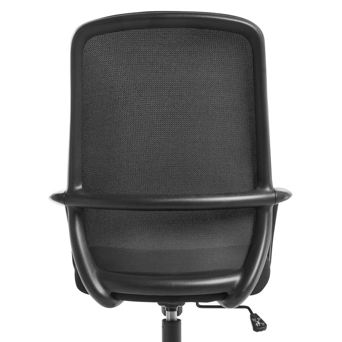 BÜROSTUHL Stoff Schwarz Velto - Schwarz, Textil (60/96/60cm) - Beliani