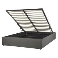 POLSTERBETT 140/200cm Dunkelgrau Dinan - Dunkelgrau, Textil (140/200cm) - Beliani