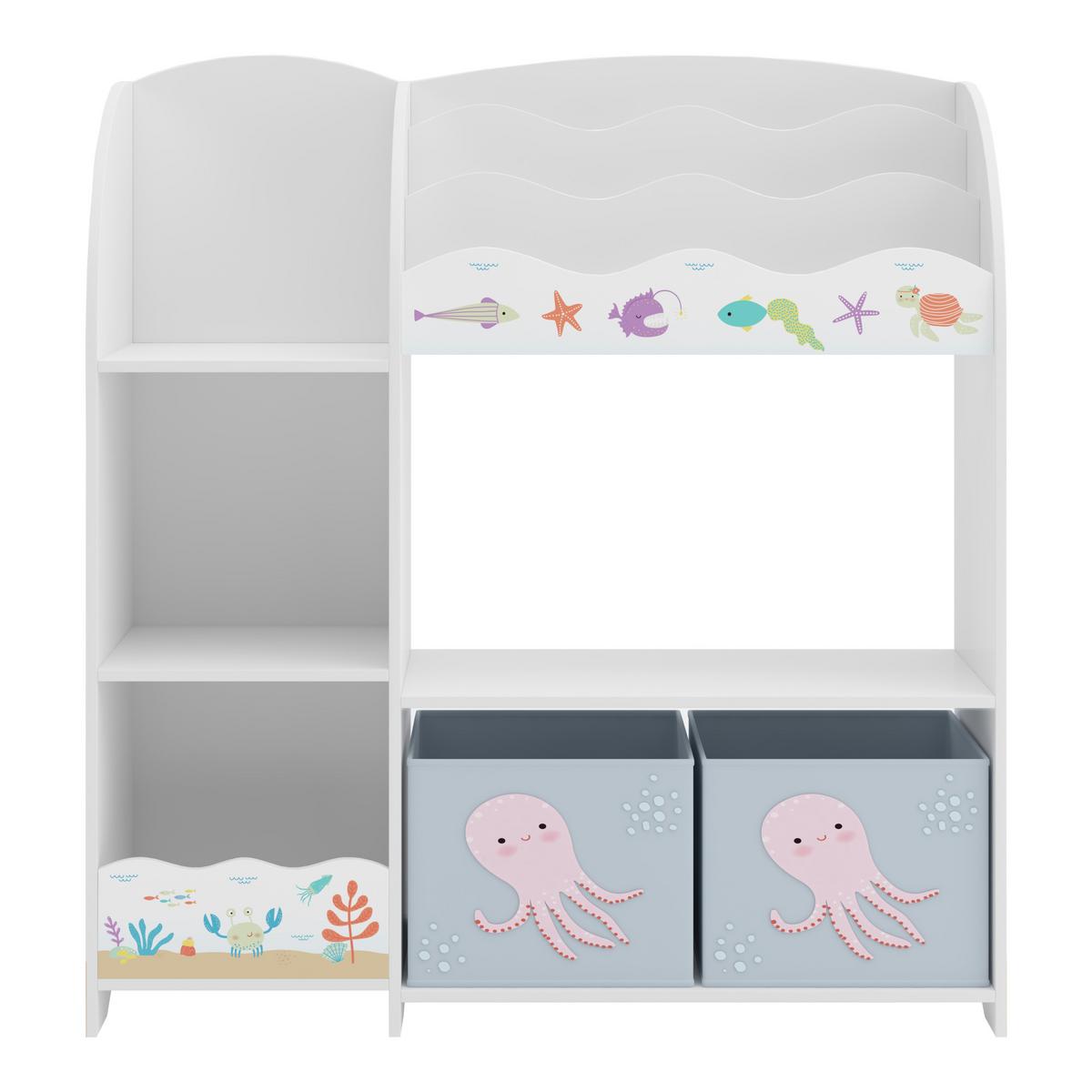 KINDERREGAL Lysekil - Pink/Lila, Holzwerkstoff (93/100/30cm) - [en.casa]