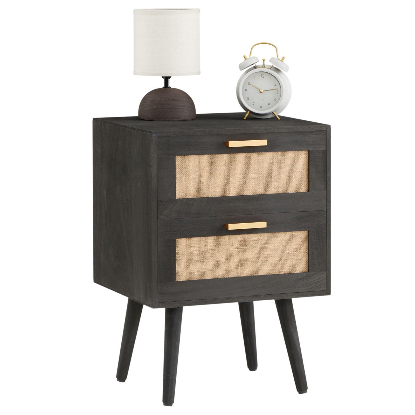 NACHTTISCH WAMAN schwarz - Schwarz, Holz (40/57/36cm) - CARO-Möbel