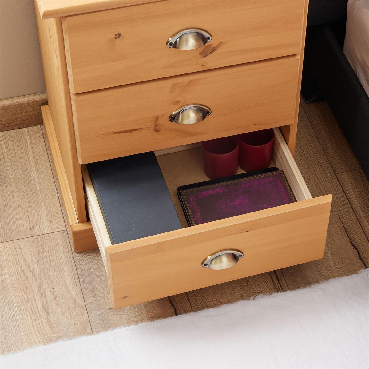 NACHTTISCH PARIS braun - Braun, Holz (48/61/39cm) - IDIMEX