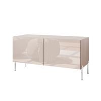 TV-SCHRANK COLGANTE 100 Kaschmir Hochglanz, ohne LED, Gerade silberne Füßen - Chromfarben/Kaschmir, Holzwerkstoff (100/50/40cm) - Lookway