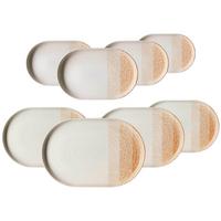 SERVIERPLATTEN Trio Braun 8-tlg. - Braun, Keramik (2/2/2cm) - Ritzenhoff Breker
