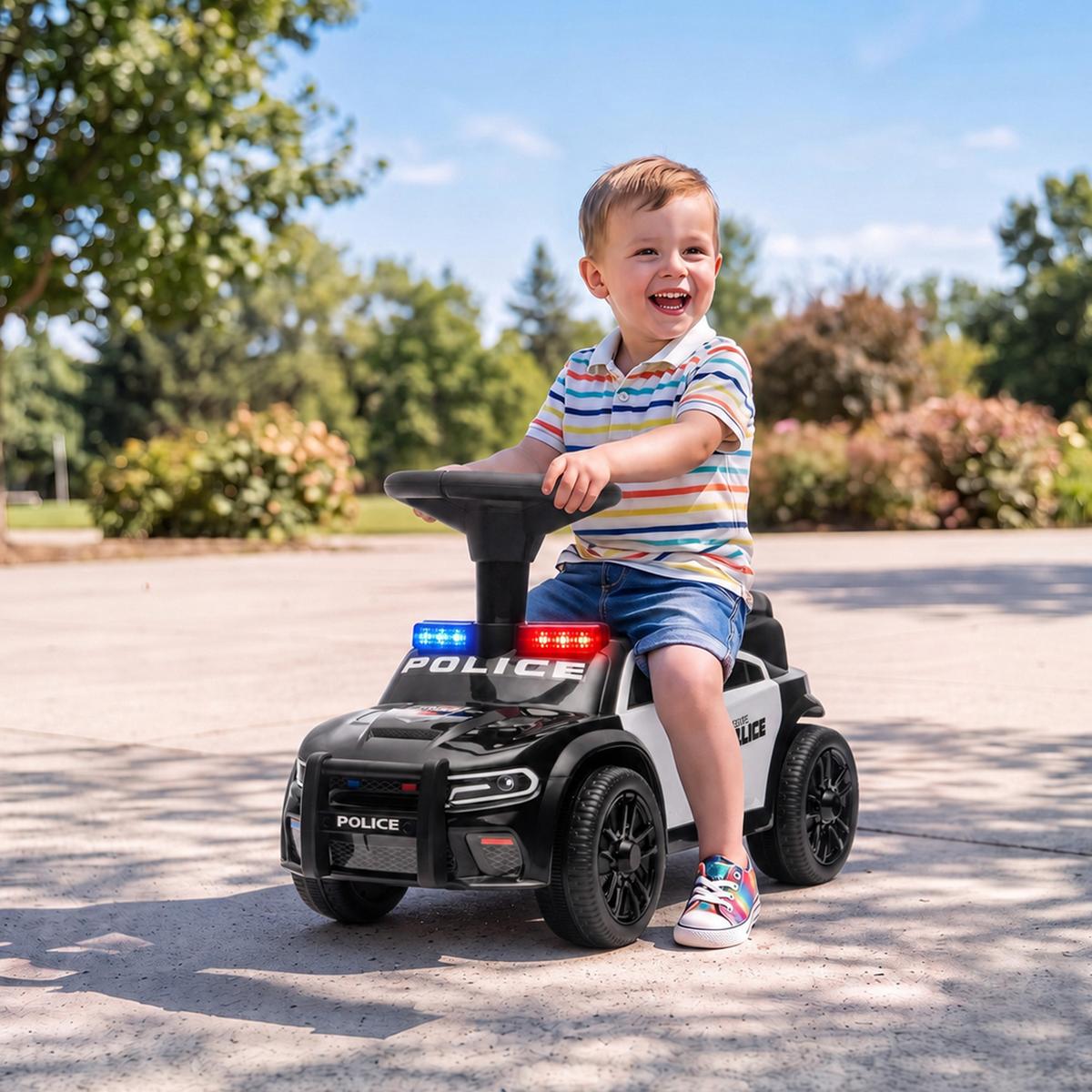 KINDER-RUTSCHAUTO Kunststoff Schwarz - Schwarz, Kunststoff (65/29.5/36cm) - AIYAPLAY
