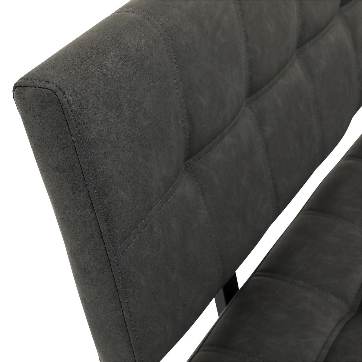 ESSZIMMERBANK KORSI schwarz - Schwarz, Textil/Metall (140/87/56cm) - IDIMEX