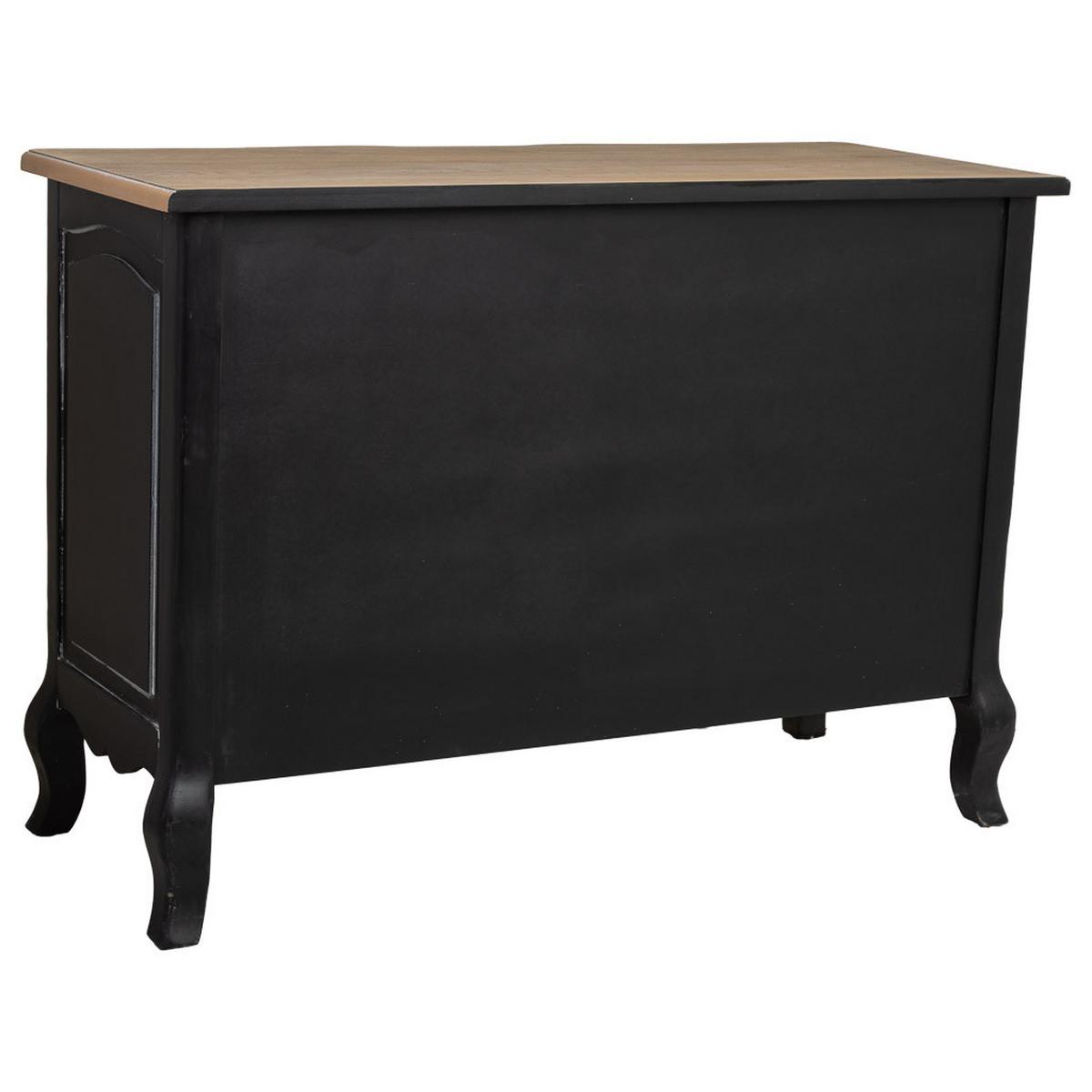 LACKIERTE Holzkommode mit 9 Schubladen 120x51x84 cm - Schwarz, Holz (120/84/51cm) - Wanderlust