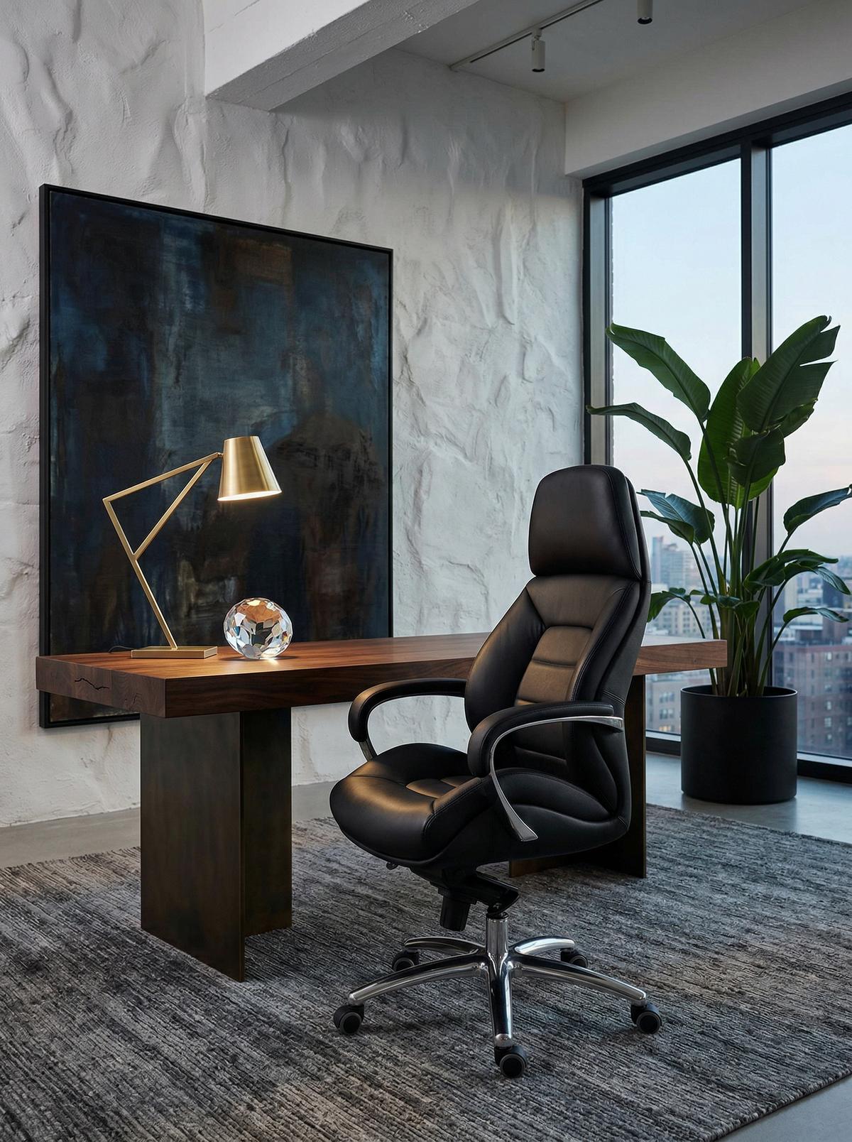 CHEFSESSEL Leder mit Multiblockwippmechanik bis 120 kg MIRON, Schwarz 67x67x137 cm - Silberfarben/Schwarz, Leder/Metall (67/137/67cm) - KADIMA DESIGN