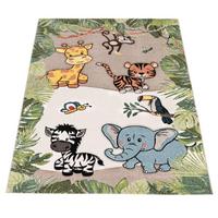 KINDERTEPPICH, mit Dschungel-Motiv, Beige, 140 x 200 cm - Beige, Textil (200/140cm) - KADIMA DESIGN