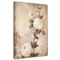 LEINWANDBILD Blumen 60x90cm - Beige, Textil (60/90cm) - Feeby