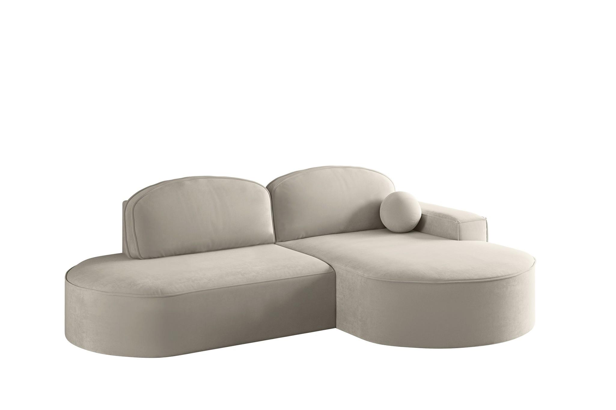 ECKSOFA Girona Mit Schlaffunktion - Beige, Holzwerkstoff/Textil (278/179cm) - Fun Möbel