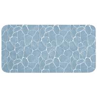 WC-VORLEGER Organisch - Muster - Blau WC Teppich 120x60 cm - Hellblau, Textil (120/1cm) - OnlyWow