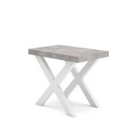 ESSTISCH ausziehbar 58 bis 222cm, für 10 Gäste, zementgrau, 58/90/73cm - Grau, Holzwerkstoff (90/222/73cm) - Skraut Home