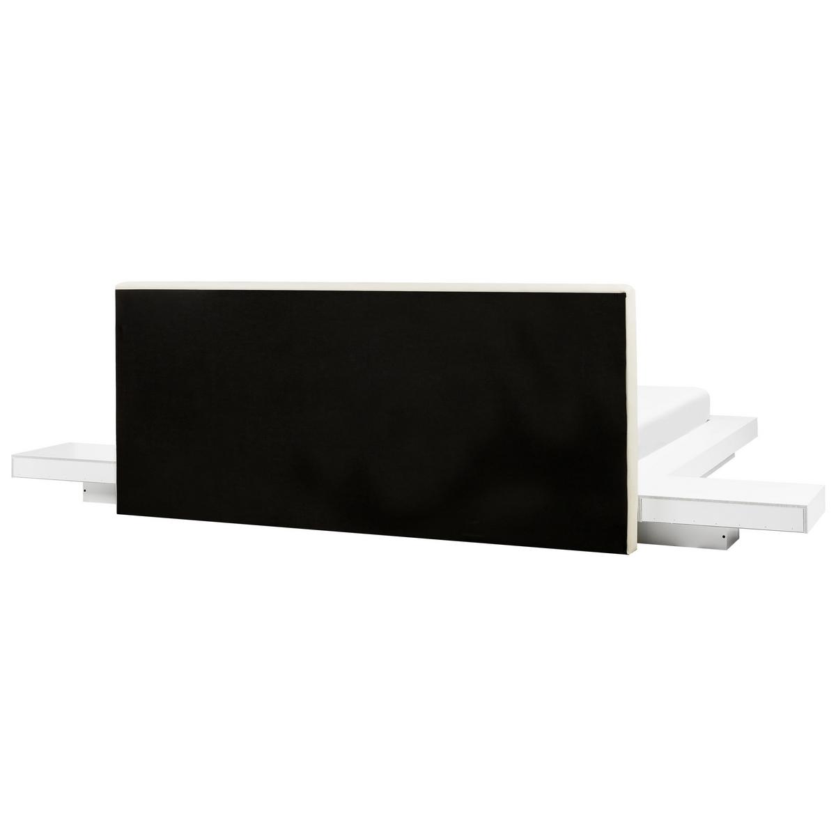 BETT mit Lattenrost 160x200 cm Weiß Zen - Weiß, Holzwerkstoff (160/200cm) - Beliani