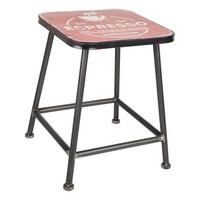 HOCKER aus Metall, rot, 38x45cm - Rot, Metall (38/45/38cm) - Wanderlust