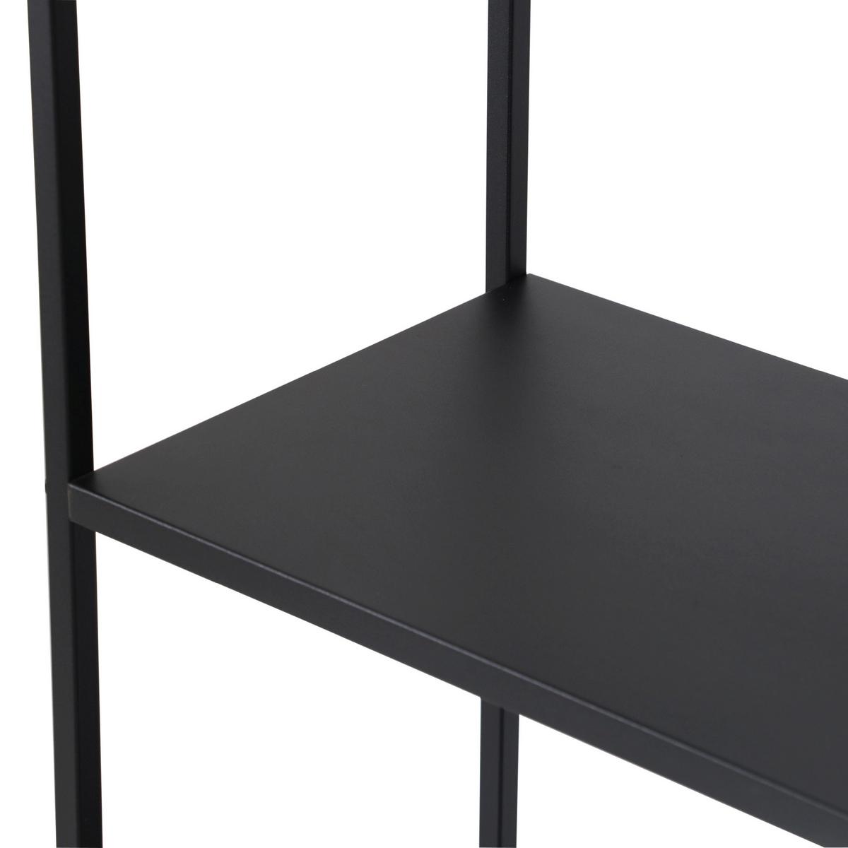 STANDREGAL Vehmaa - Schwarz, Metall (90/188/30cm) - [en.casa]