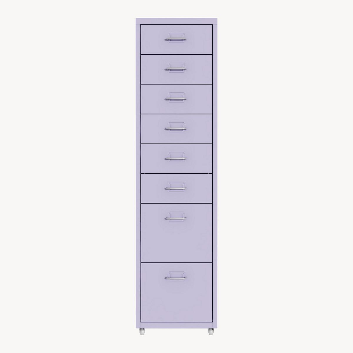 ROLLCONTAINER Kökar - Lila, Metall (28/109/41cm) - [en.casa]