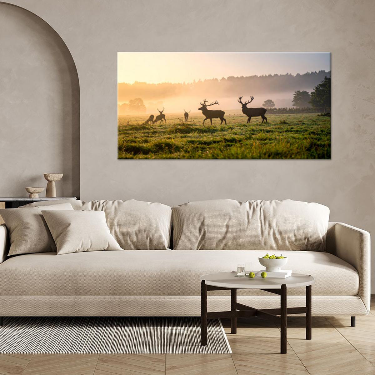 LEINWANDBILD Landschaften 100x50cm - Beige, Textil (100/50cm) - Feeby
