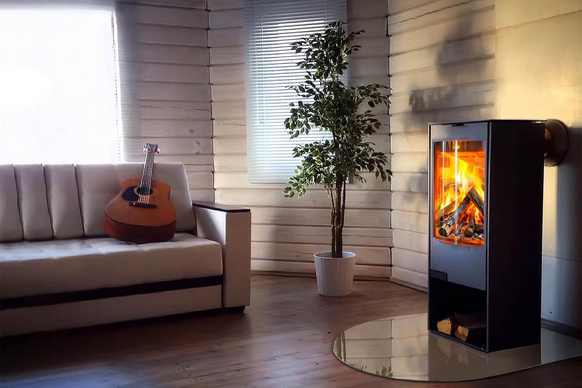 GLASPLATTE für Kamin 100x100 cm - Braun, Glas (100/100/0.4cm) - TULUP