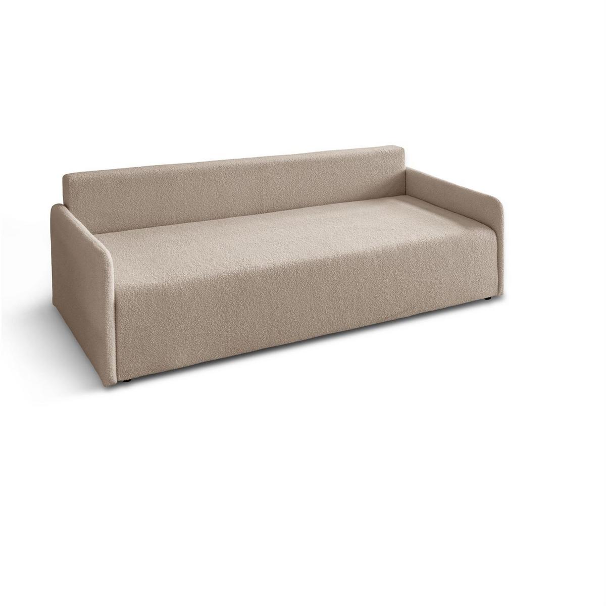 SCHLAFSOFA CUDDLE mit Schlaffunktion und Bettkasten, Quelle 05 - Beige, Textil (207/90/90cm) - Lookway