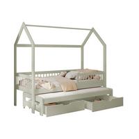 HAUSBETT Asher 80 - Olivgrün, Holz (80/180cm) - MIRJAN24