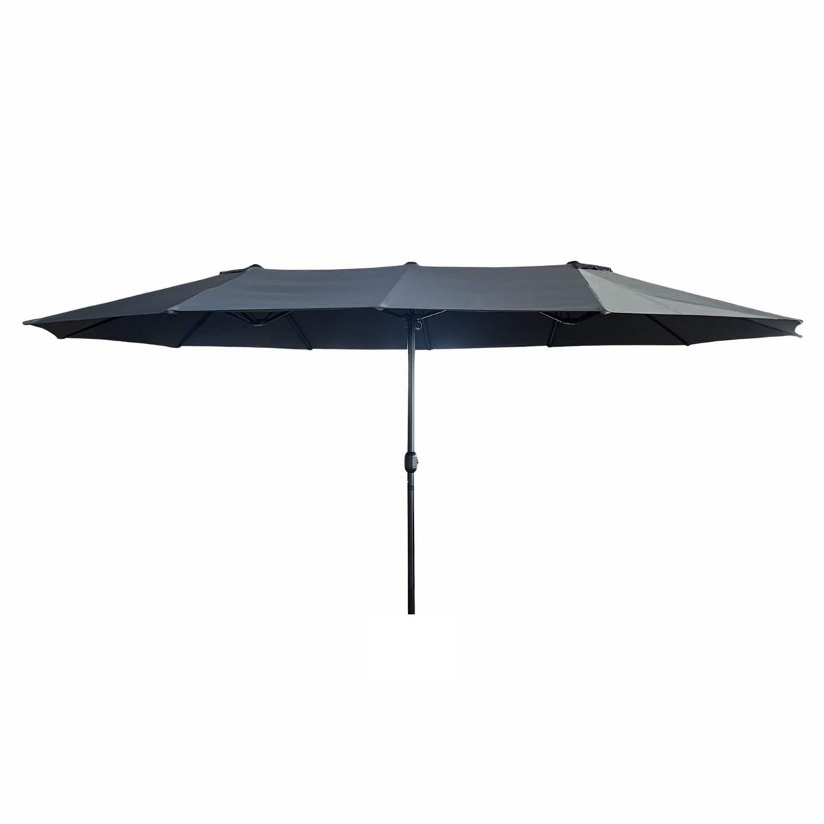 GARTENSCHIRM Graphit 270/245/460 - Graphitfarben, Textil/Metall (270/460cm) - RAUMHIRSCH FURNITURE