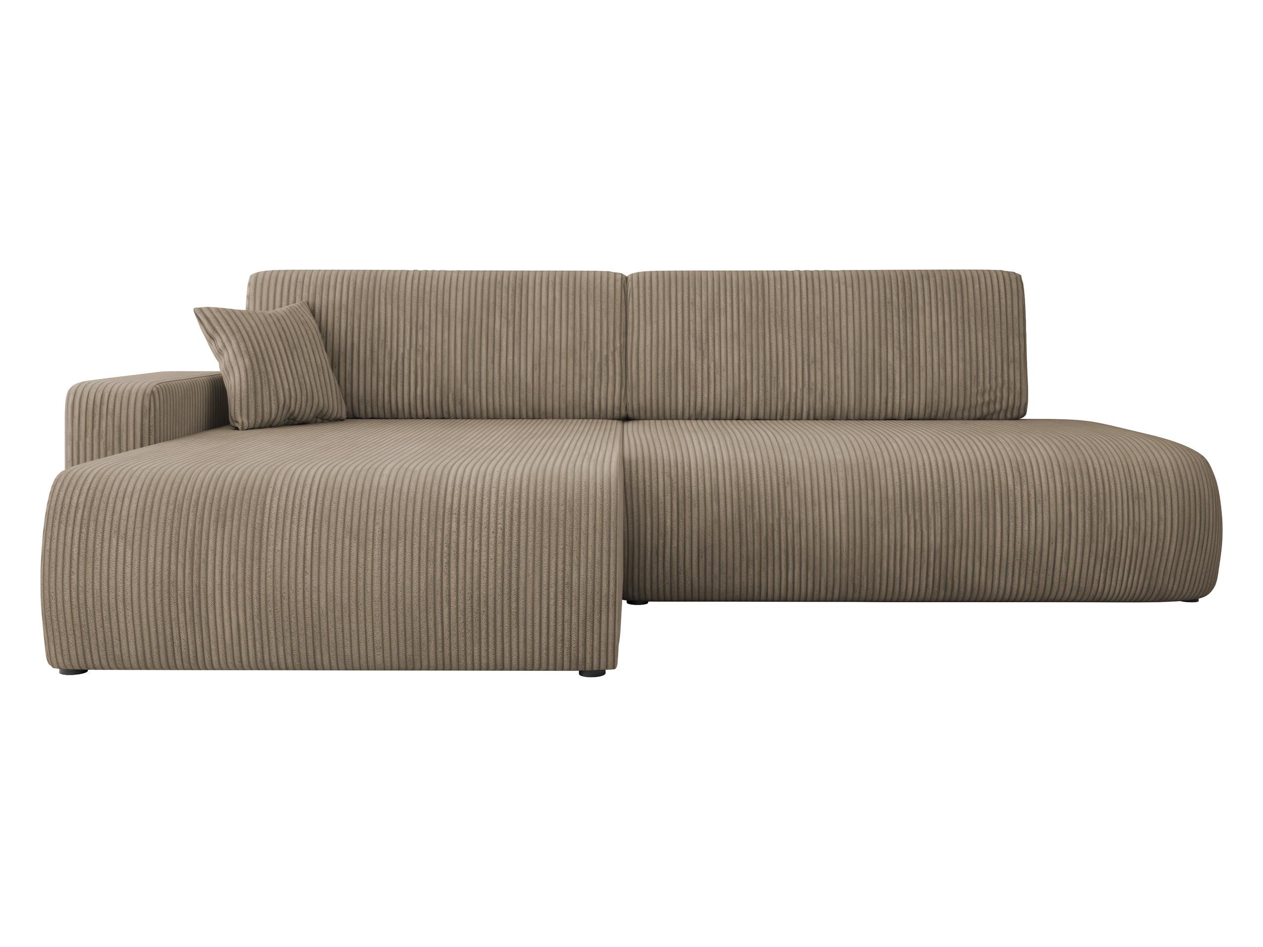 ECKSOFA Piano O Cord - Hellbraun/Schwarz, Holz/Kunststoff (262/145cm) - MIRJAN24