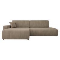 ECKSOFA Piano O Cord - Hellbraun/Schwarz, Holz/Kunststoff (262/145cm) - MIRJAN24