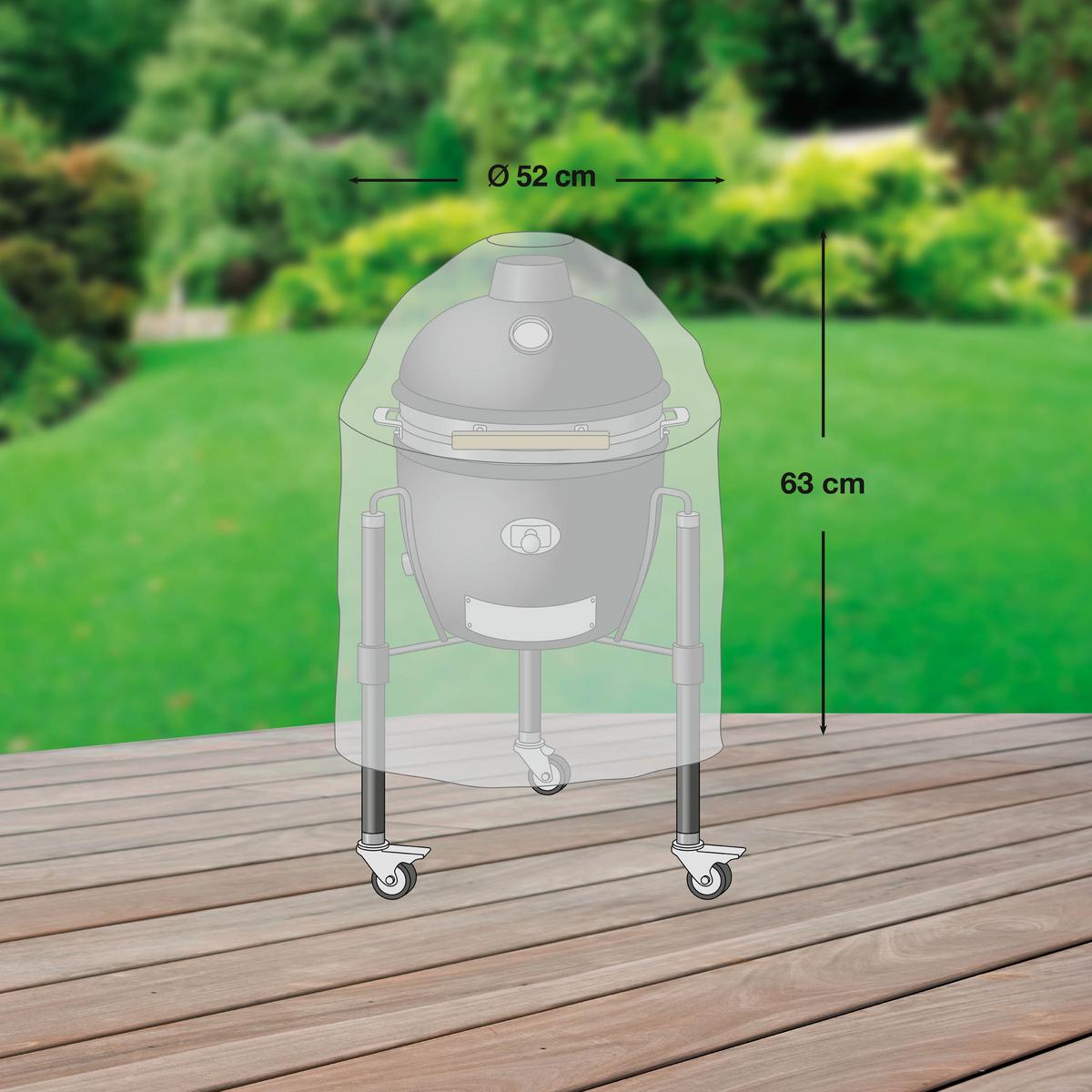 SCHUTZHÜLLE für Keramikgrill 2.0 Schwarz SHP-30095 - Schwarz, Kunststoff (52/63/52cm) - mehr Garten