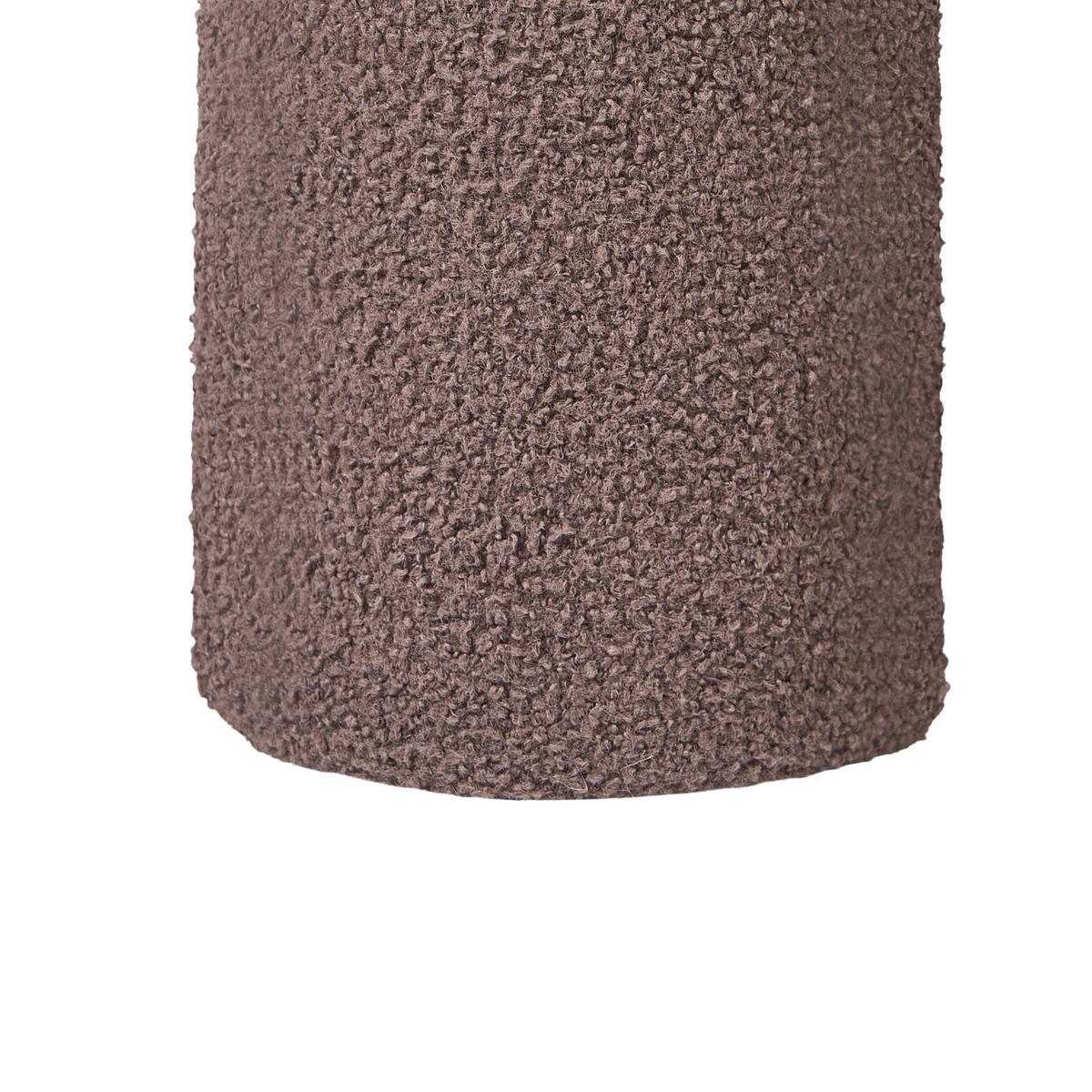 HOCKER Bouclé Braun Canby - Braun, Textil (43/38/43cm) - Beliani