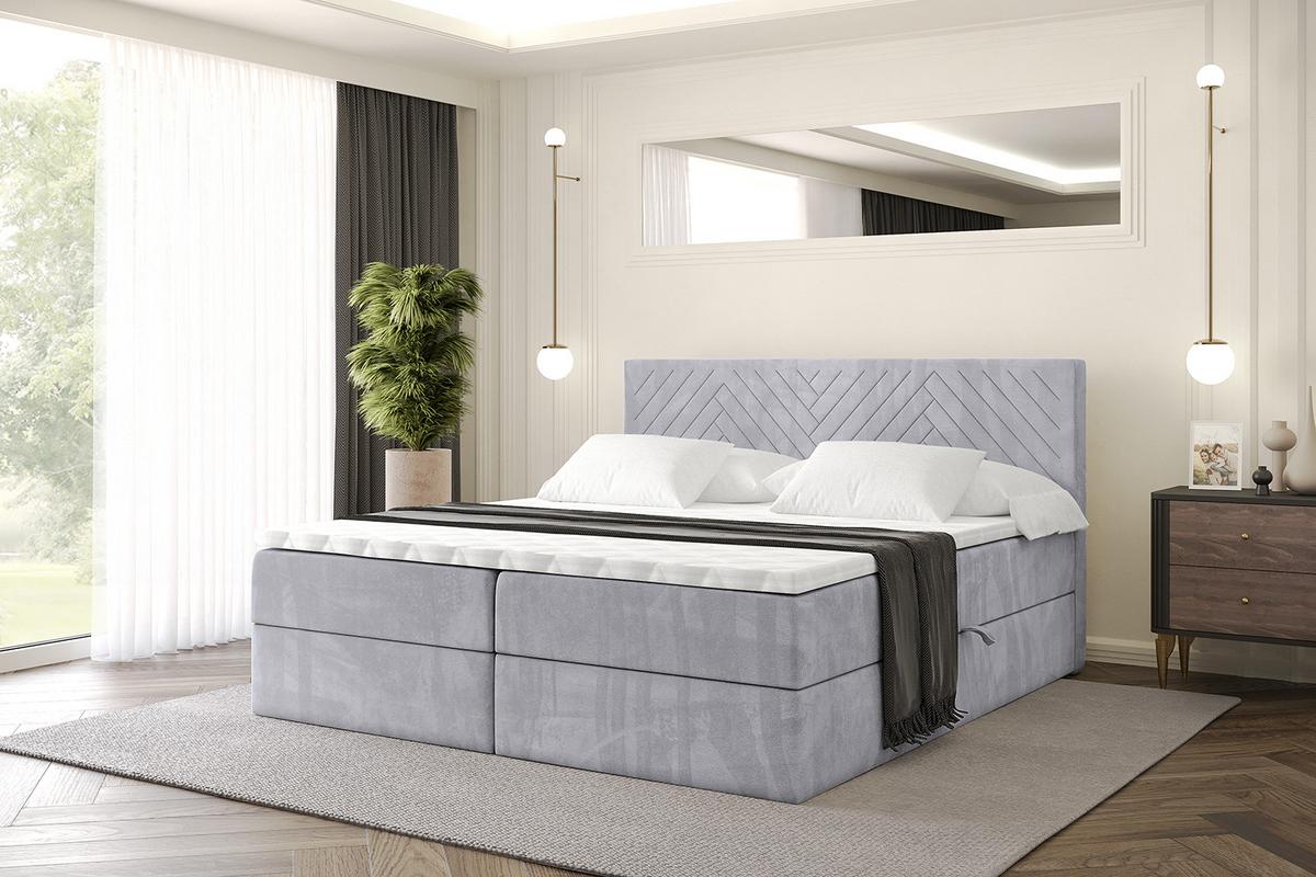 BOXBETT mit Matratze H3 und Lattenrost - VEXA - 180x200 - Grau Monolith - Grau, Holzwerkstoff/Kunststoff (180/200cm) - ALTDECOR