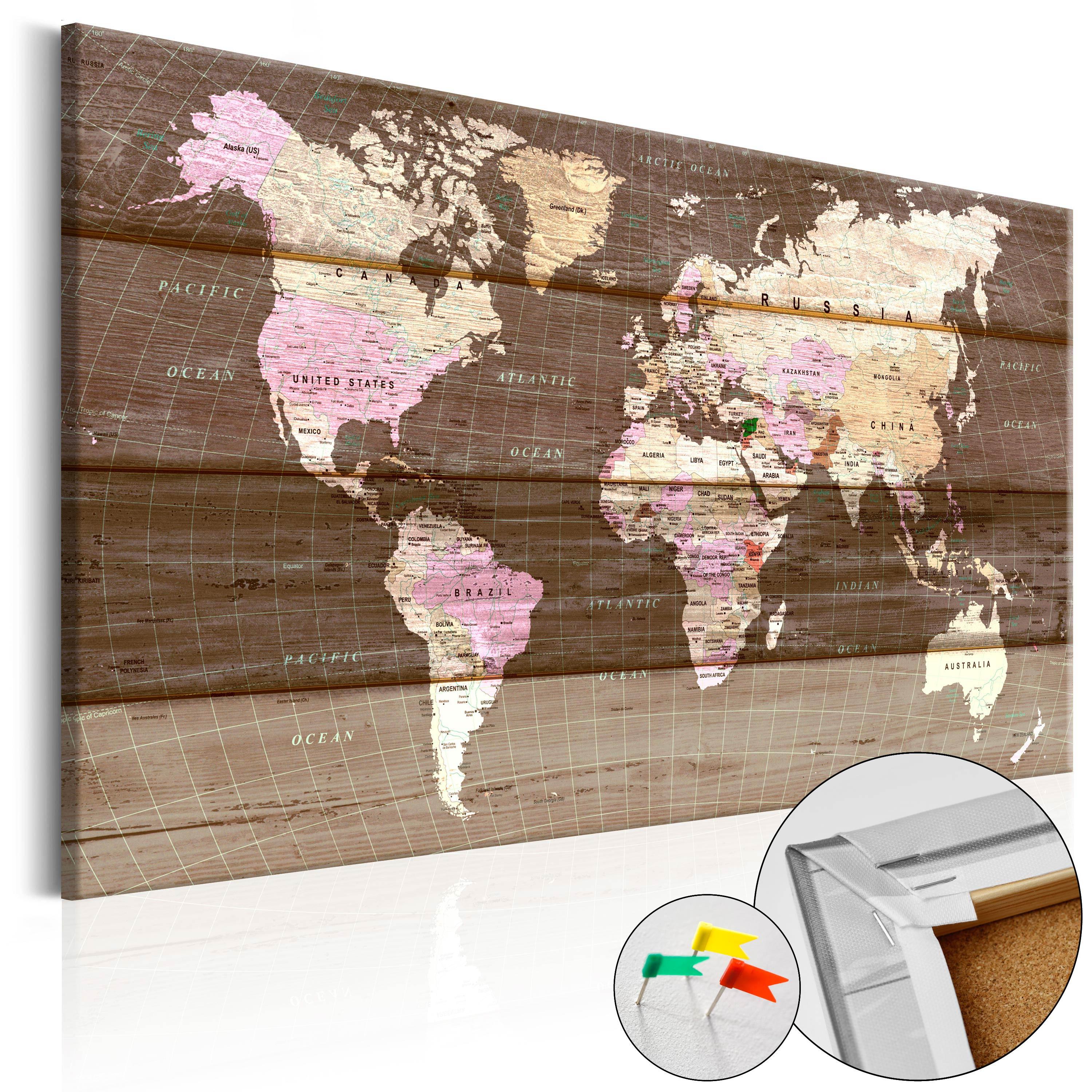 PINNWANDBILDER Braun 90/60 cm - Gelb/Braun, Naturmaterialien/Textil (90/60cm) - KUNSTLOFT