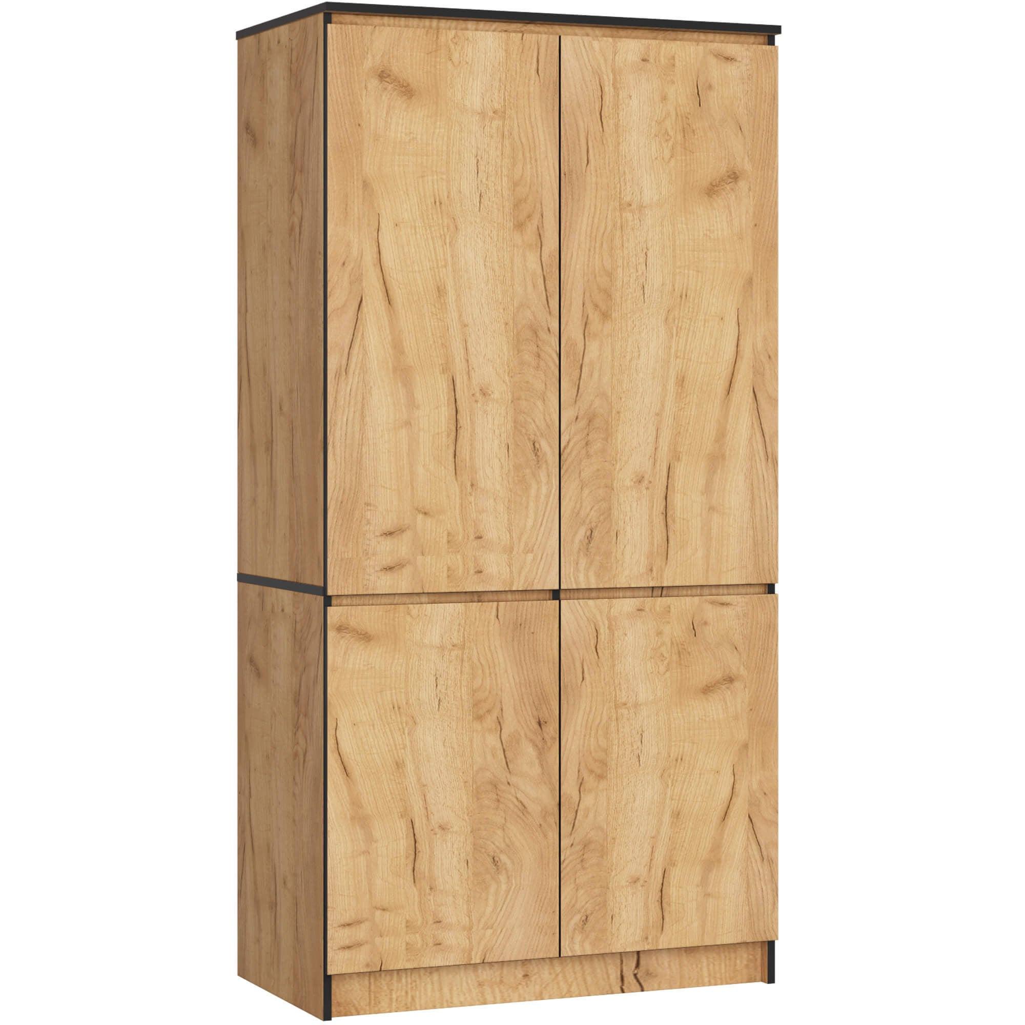 KLEIDERSCHRANK Eiche Craft 180/90/51 - Eiche San Remo, Holzwerkstoff (90/180/51cm) - RAUMHIRSCH FURNITURE