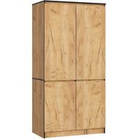 KLEIDERSCHRANK Eiche Craft 180/90/51 - Eiche San Remo, Holzwerkstoff (90/180/51cm) - RAUMHIRSCH FURNITURE