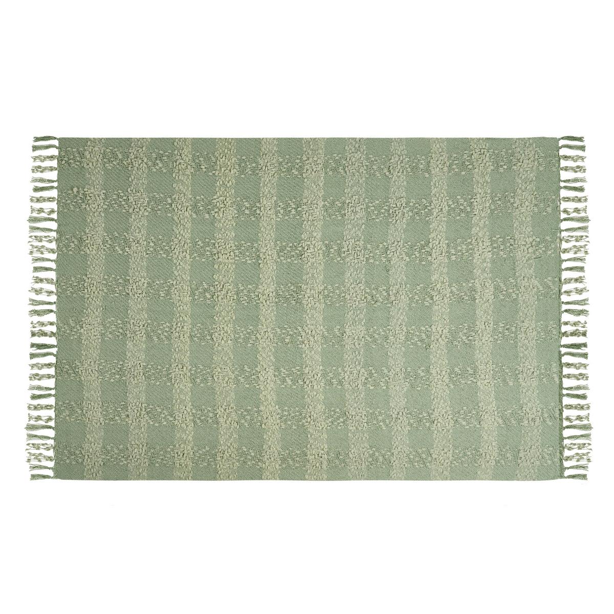 KUSCHELDECKE Stoff 150/200 cm Grün Vella - Grün, Textil (150/200cm) - Beliani