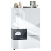 VITRINE Morena Einsatz in Schwarz matt - Schwarz, Holzwerkstoff (91.5/136.5/37cm) - Vladon