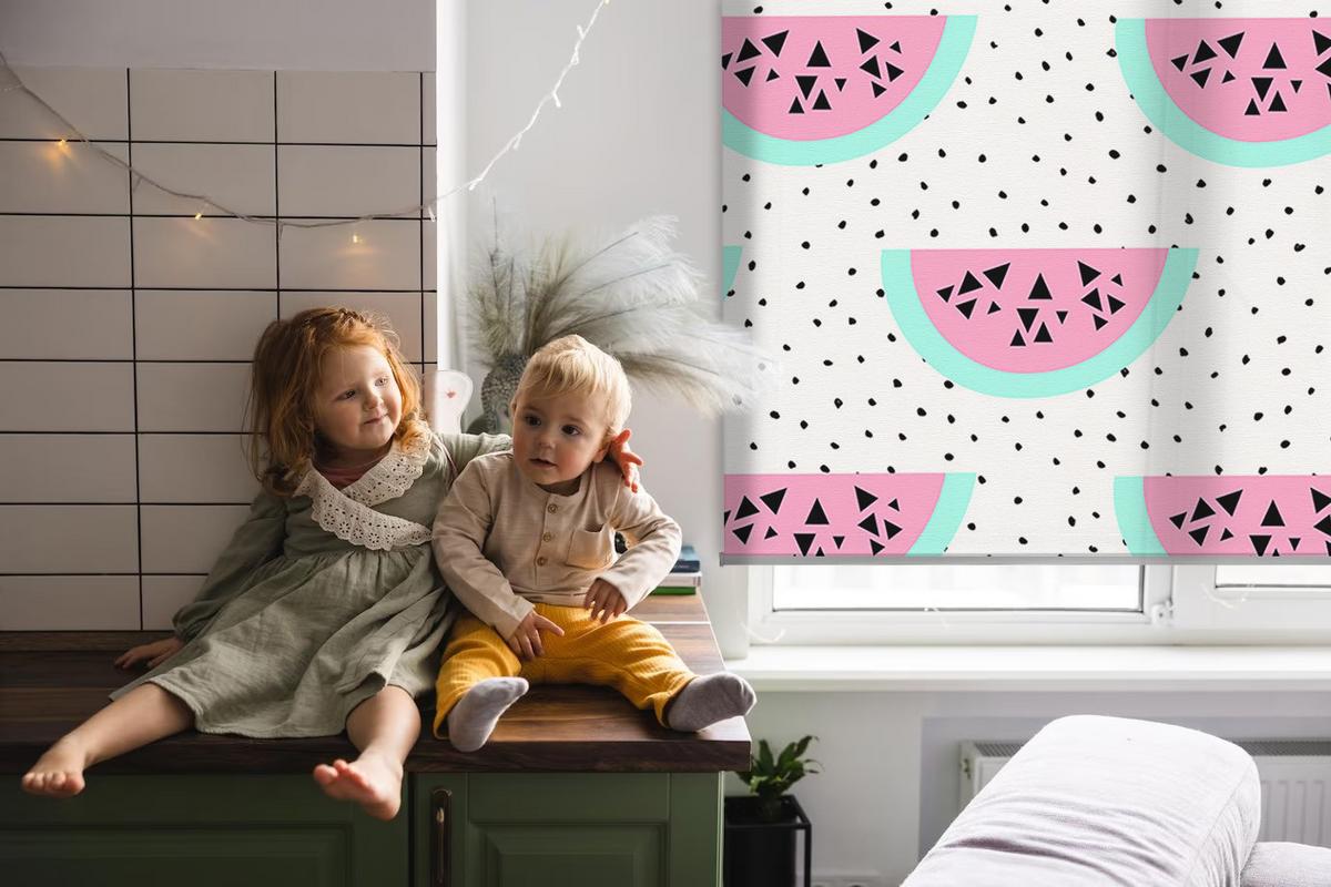 INNENROLLO - Fensterrollo - Rollo - 70x140 cm - Wassermelone - Pink, Kunststoff (70/140/0.5cm) - TULUP