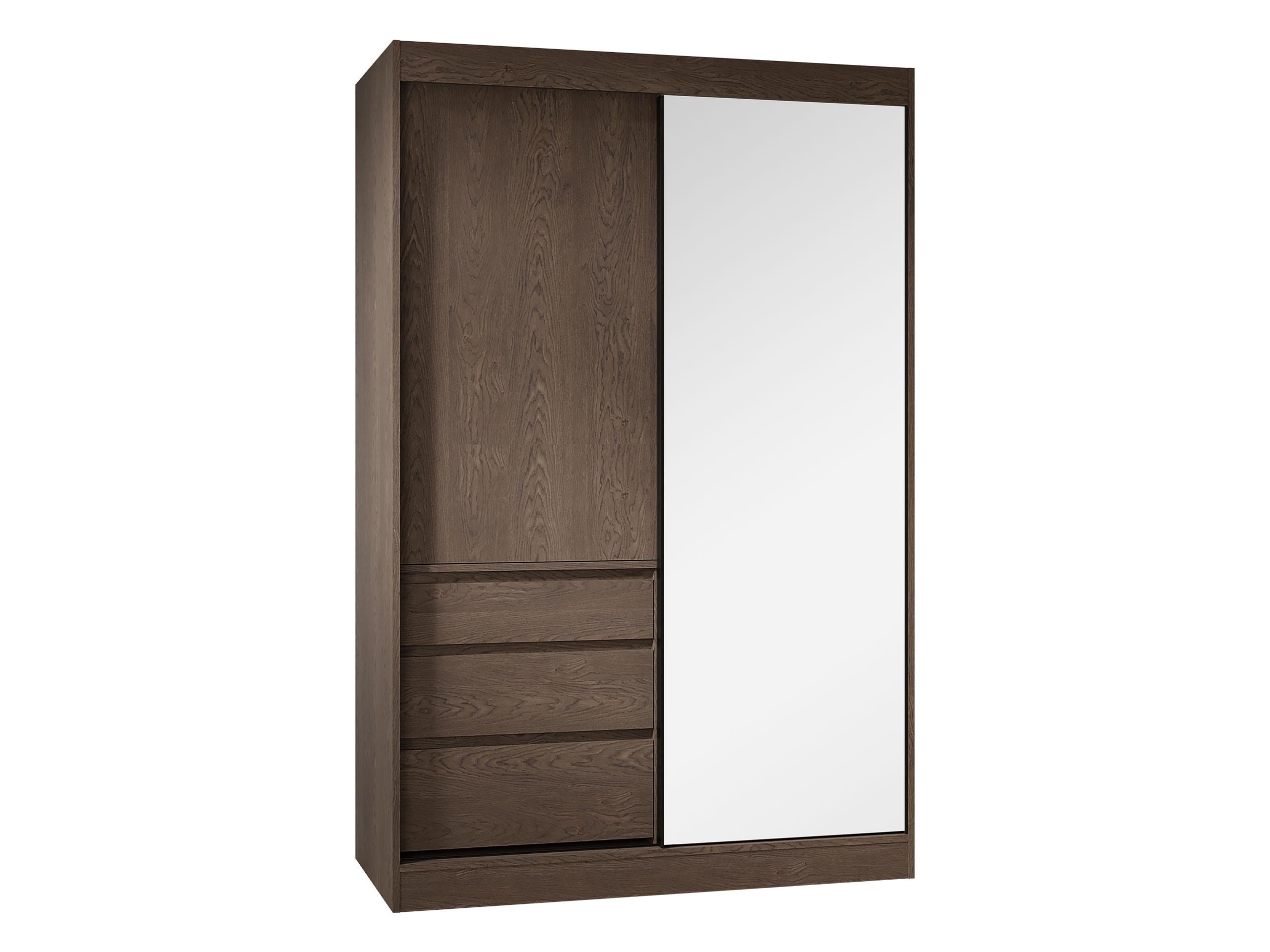 SCHWEBETÜRENSCHRANK Haiti 140 mit Spiegel - Braun, Holzwerkstoff (140/216/65cm) - MIRJAN24