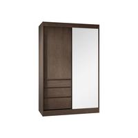 SCHWEBETÜRENSCHRANK Haiti 140 mit Spiegel - Braun, Holzwerkstoff (140/216/65cm) - MIRJAN24