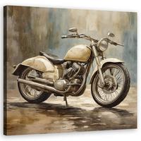WANDBILD motorrad retro vintage - Beige, Textil (40/40cm) - Feeby