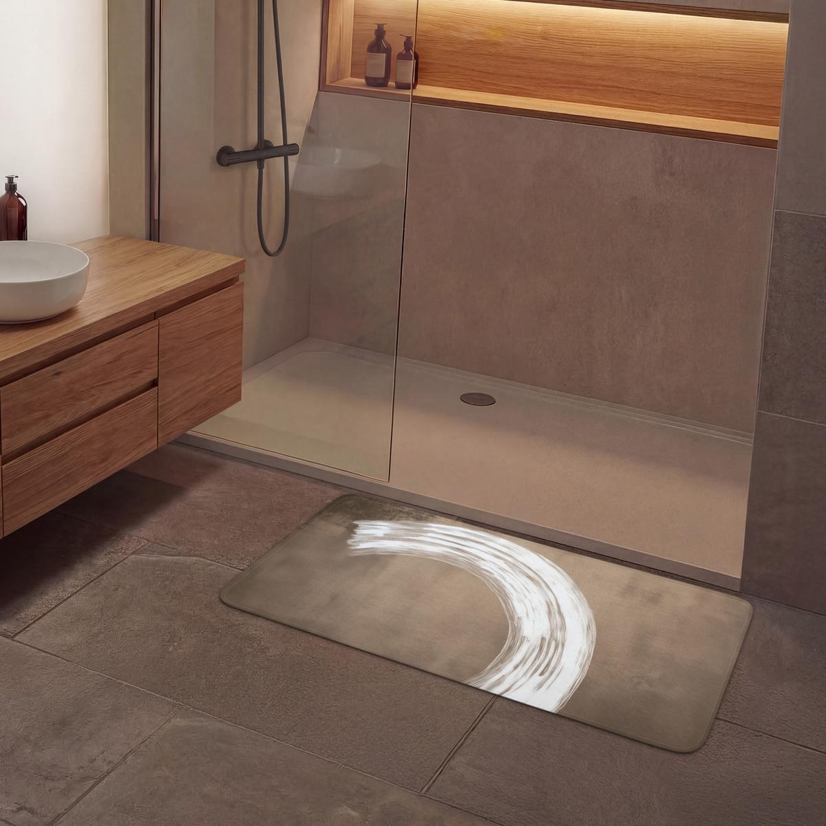 BADEMATTE Farbe - Braun - Japandi 120x60 cm - Mokka, Textil (120/60cm) - OnlyWow