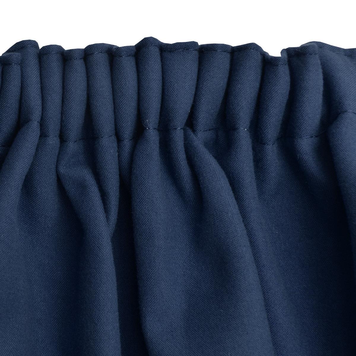 VORHANG Amelie TK mit Kräuselband 140x245cm Blau (2tlg) - Blau, Textil (140/245/1cm) - Beautissu 