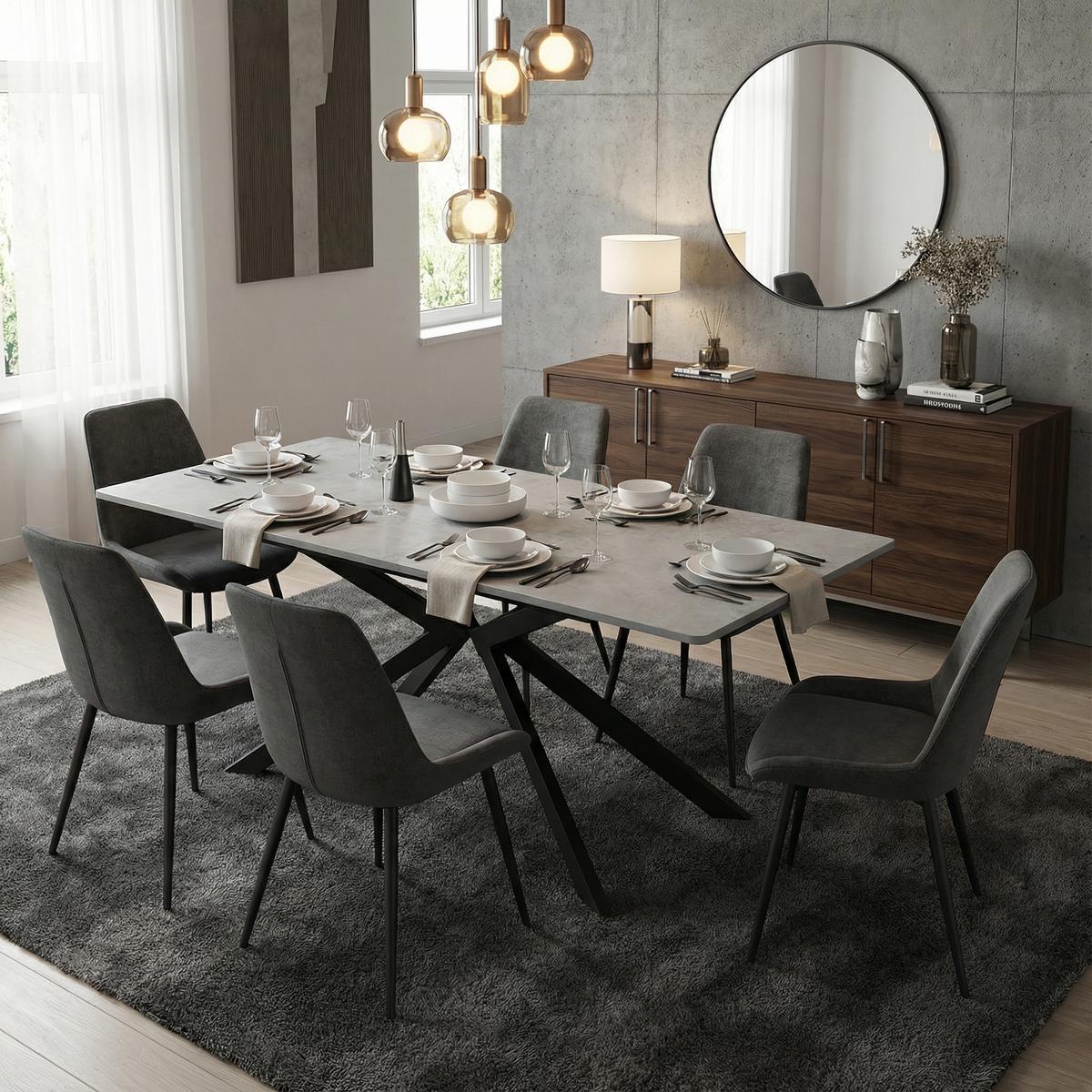 ESSTISCH ausziehbar 150–180 cm in Marmor-Optik - Naturfarben, Holzwerkstoff (70/180/76cm) - Urban Meuble