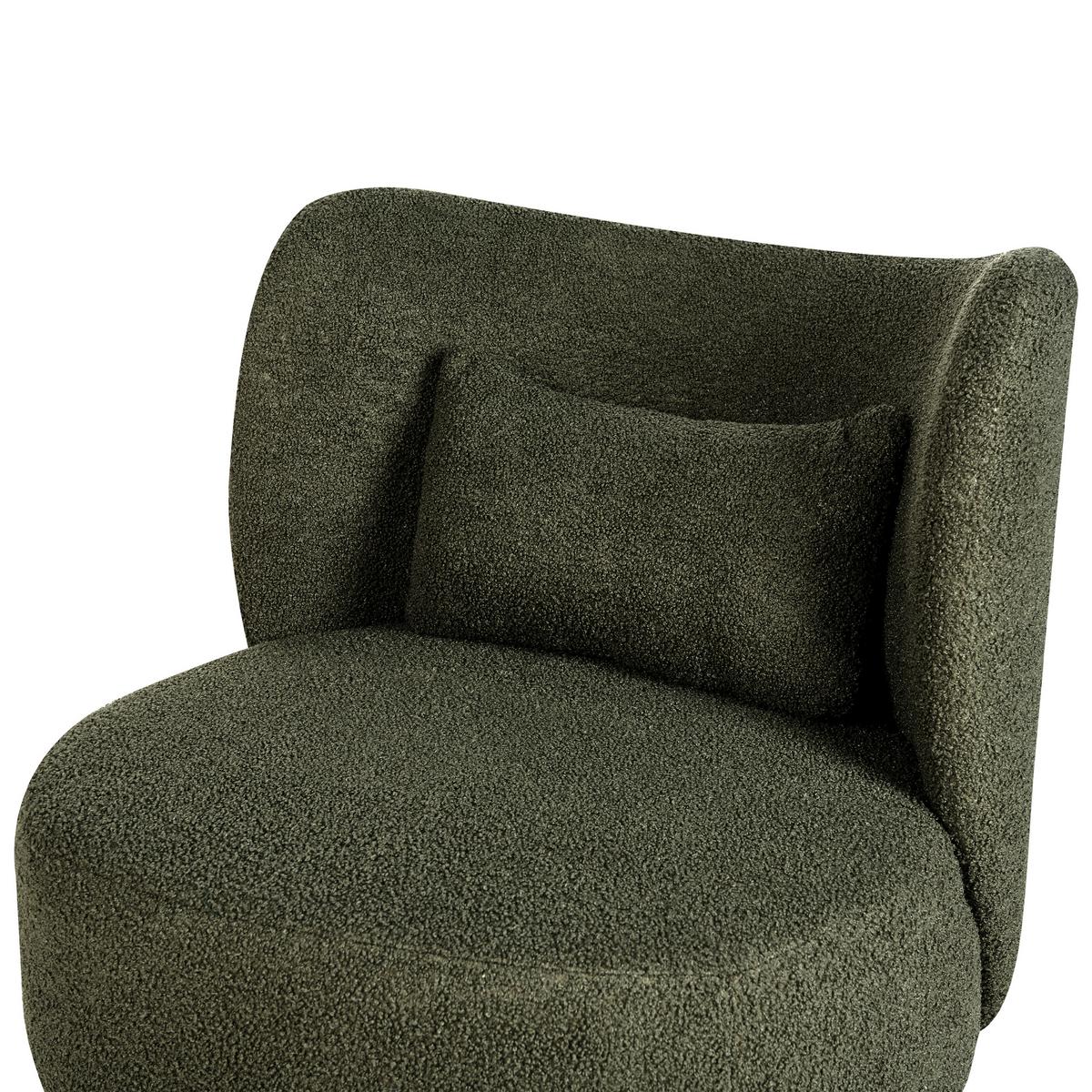 SESSEL BOUCLE Grün Otsby - Grün, Holz/Textil (60/76/55cm) - Beliani