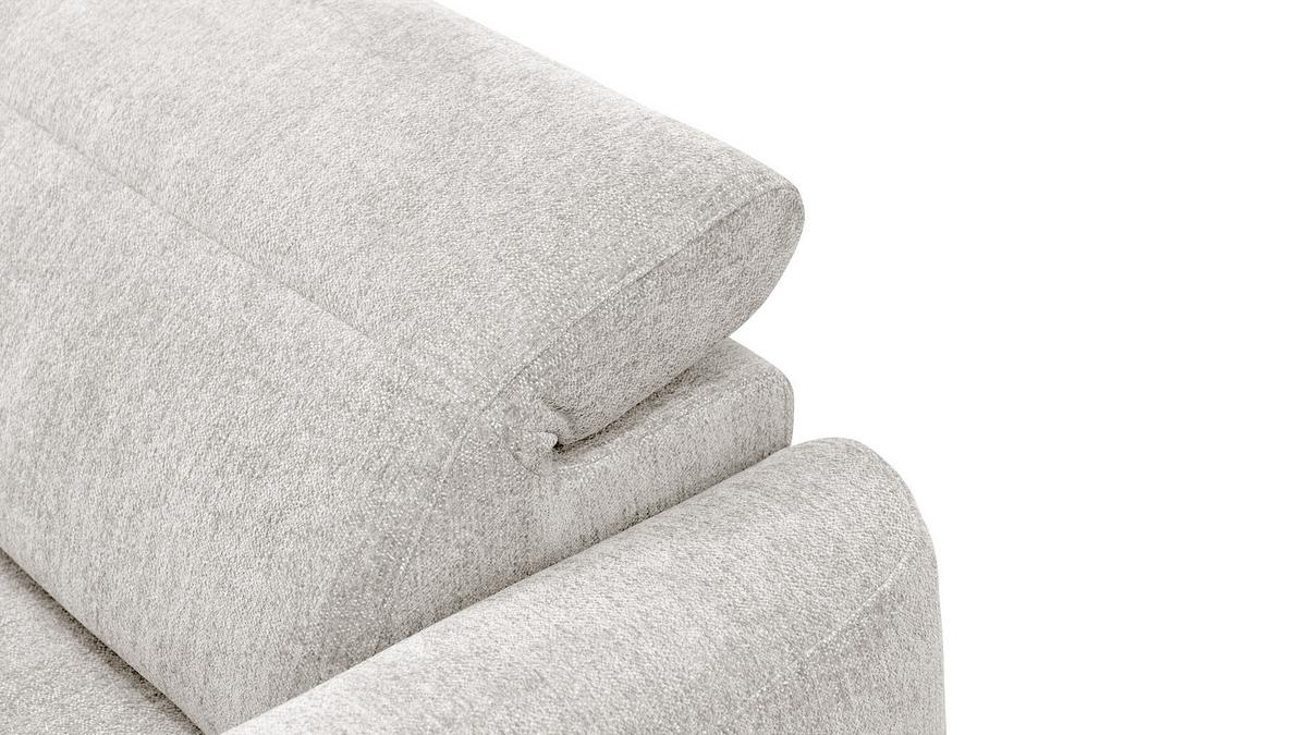 ECKSOFA NERO 4-Sitzer, ecru - Ecru/Schwarz, Holz/Textil (272/81/159cm) - Wozimo