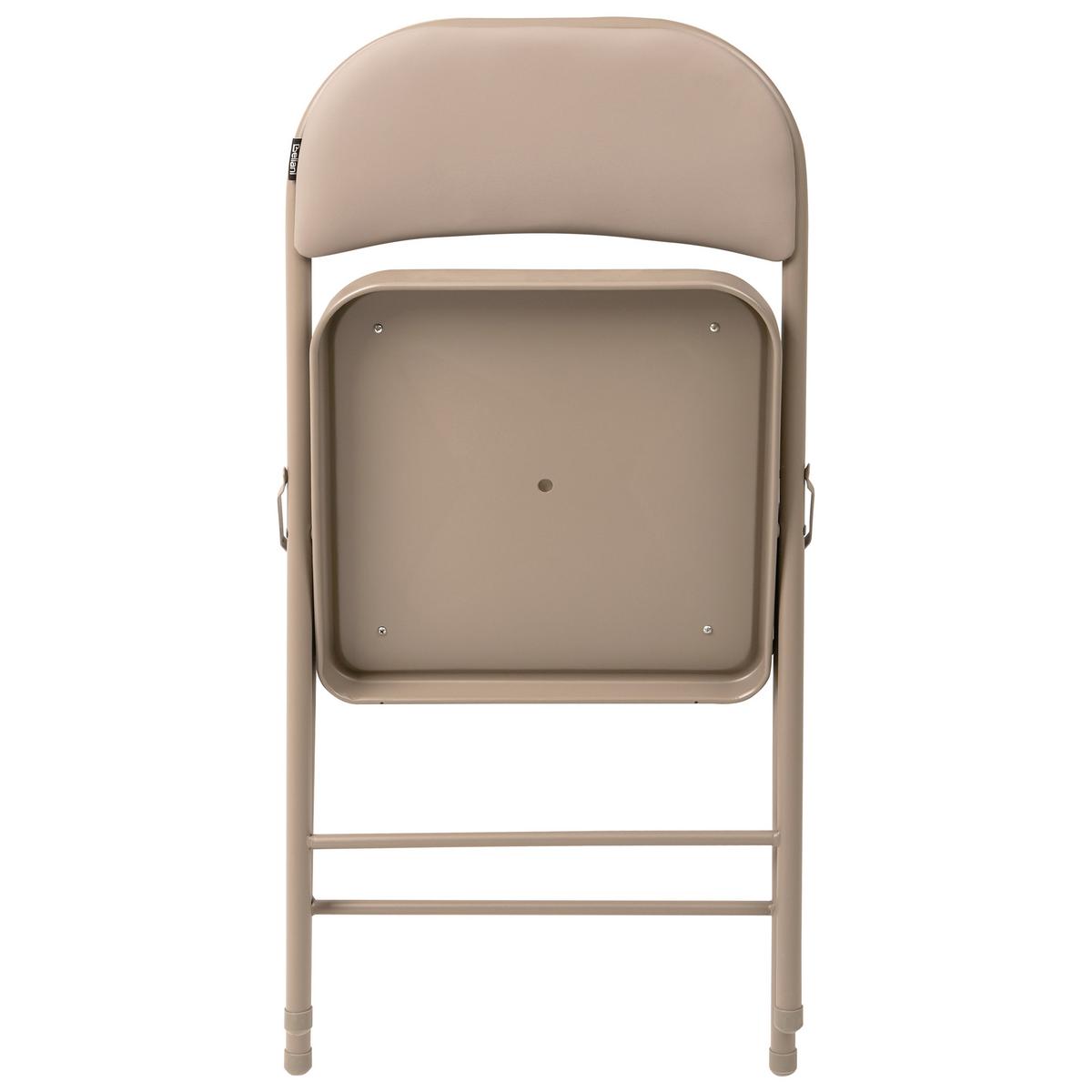 KLAPPSTUHL 4er-Set Metall Beige Shasta - Beige, Metall (45/77/47cm) - Beliani
